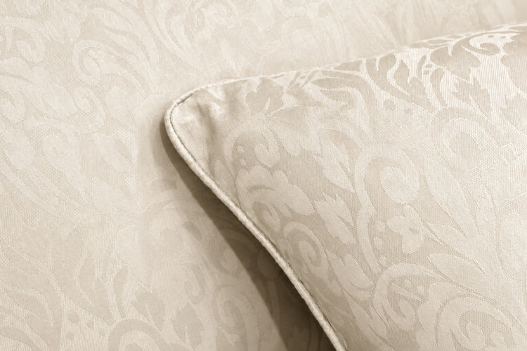 300TC Sateen Self Weave Royale Damask Custom Bed Sheet Set - Ivory