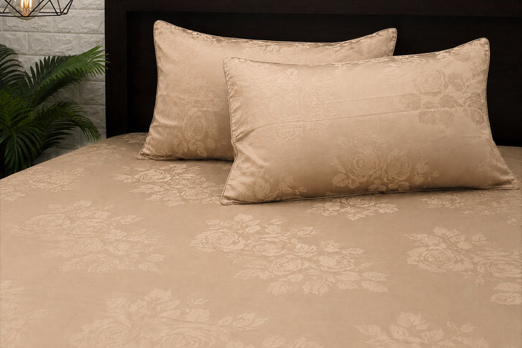 300TC Timeless Rose Custom Bed Sheet Set - Brown