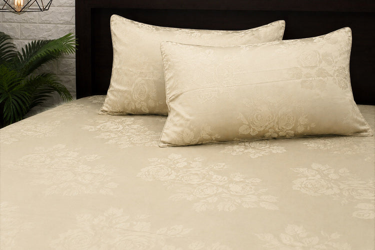 300TC Timeless Rose Custom Bed Sheet Set - Ivory