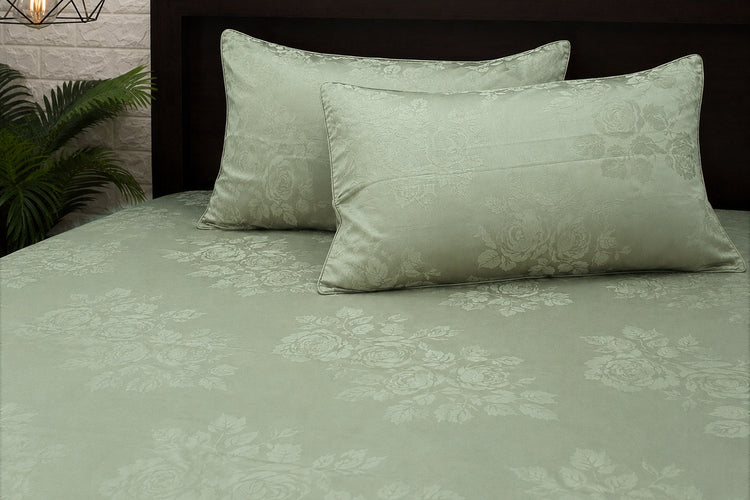 300TC Timeless Rose Custom Bed Sheet Set - Green