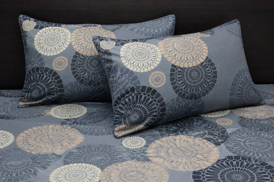 Mandala Medley Custom Bed Sheet Set in Blue