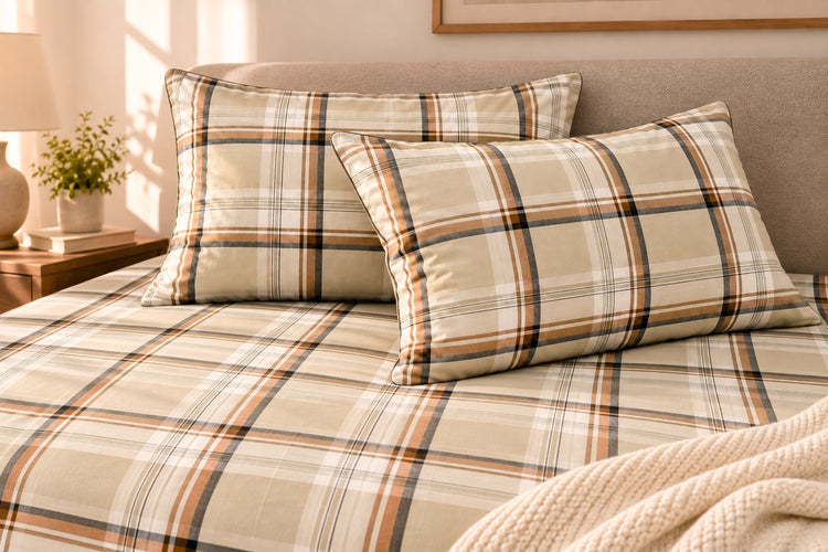 Mason Plaid Bed Sheet Set in Yellow