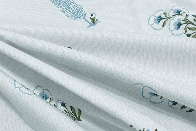 Cypress Grove Bed Sheet Set in Shades of Aqua Blue