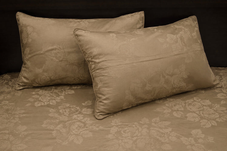 300TC Timeless Rose Custom Bed Sheet Set - Beige
