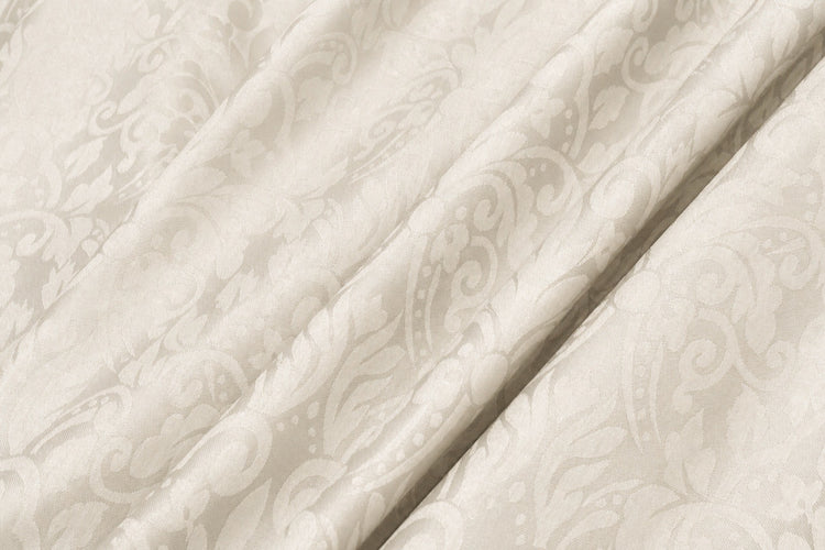 300TC Sateen Self Weave Royale Damask Custom Bed Sheet Set - Ivory