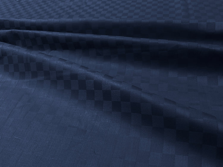 300TC Sateen Self Square Weave Custom Bed Sheet Set - Dark Blue