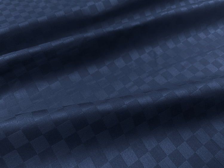 300TC Sateen Self Square Weave Custom Bed Sheet Set - Dark Blue