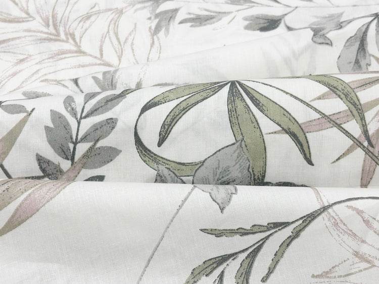 Bloom Botanical Custom Bed Sheet Set in Shades of White