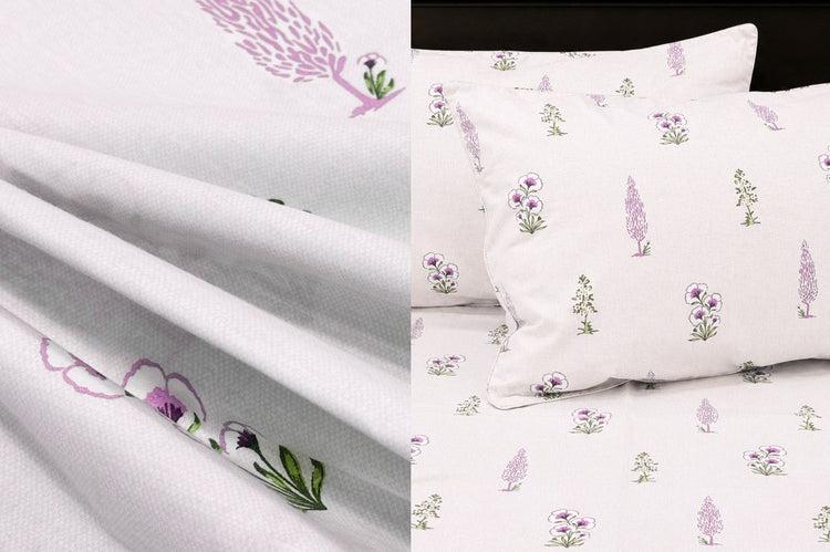 Cypress Grove Bed Sheet Set in Shades of Pink
