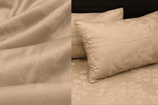 300TC Timeless Rose Custom Bed Sheet Set - Brown