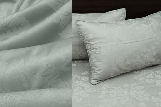 300TC Timeless Rose Custom Bed Sheet Set - Grey