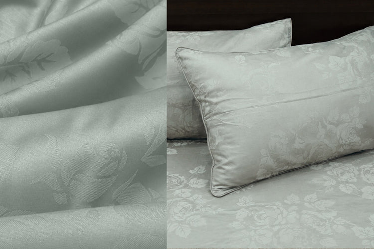 300TC Timeless Rose Custom Bed Sheet Set - Grey