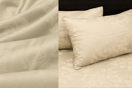 300TC Timeless Rose Custom Bed Sheet Set - Ivory