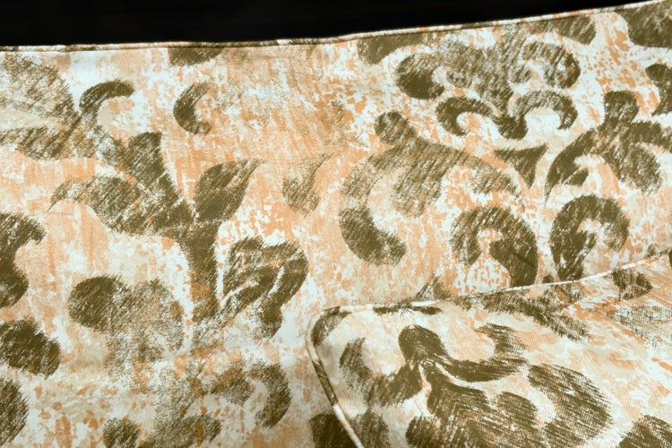400TC Distort Cameo Print Custom Bed Sheet Set in Shades of Brown