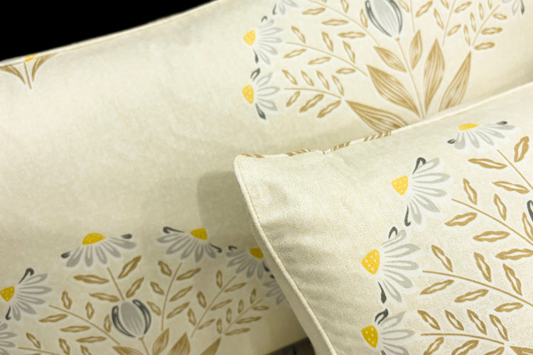 Morning Dew Custom Bed Sheet Set in Yellow