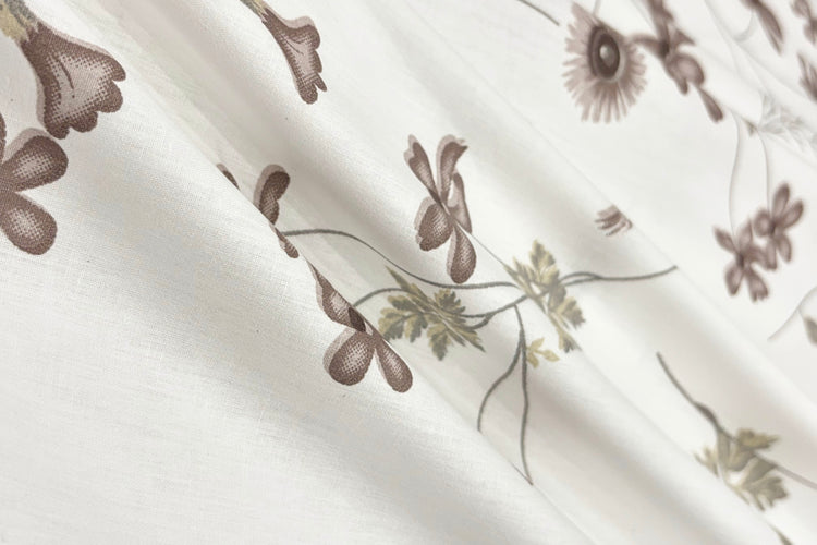 Blossiera Custom Bed Sheet Set in White and Grey