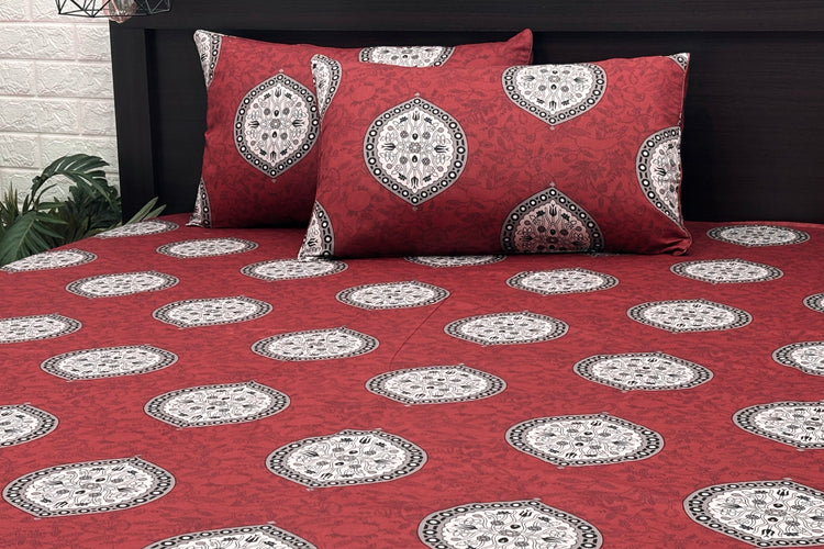 Royal Tapestry Custom Bed Sheet Set in Red