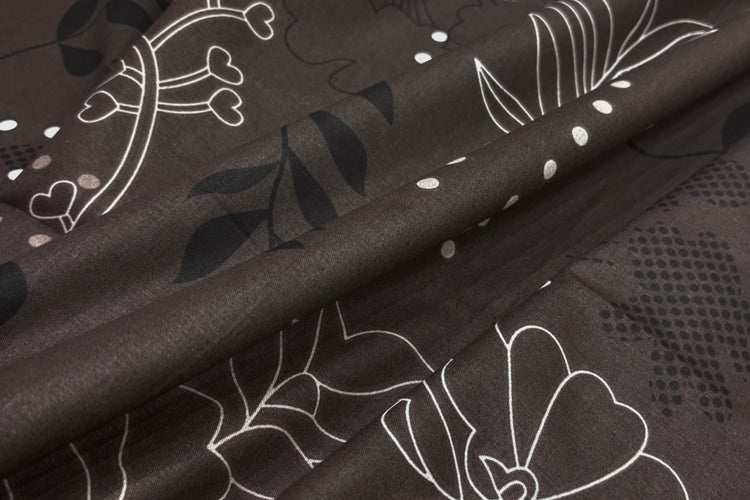 Midnight Garden Custom Bed Sheet Set in Shades of Brown