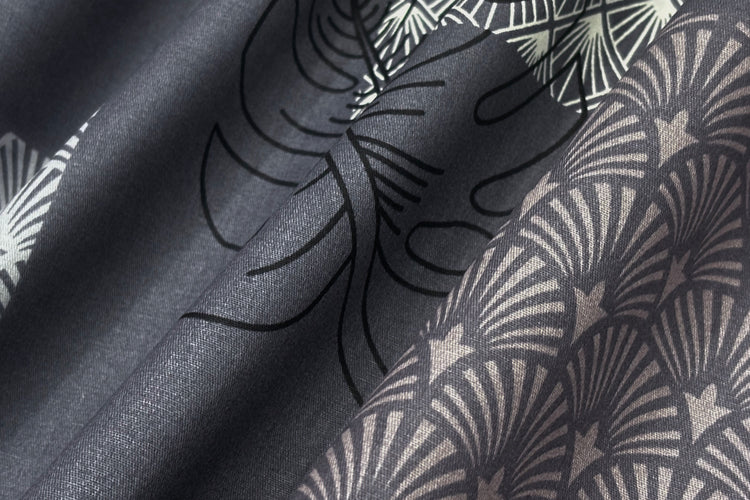 Metro Mauve Blocks Custom Bed Sheet Set in Shades of Grey