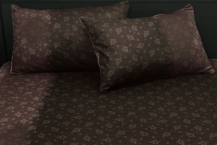 Fading Night Ombre Custom Bed Sheet Set in Shades of Chocolate Brown