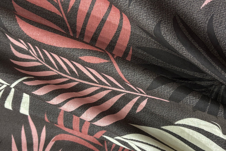 Jungle Leaf Custom Bed Sheet Set in Shades of Brown