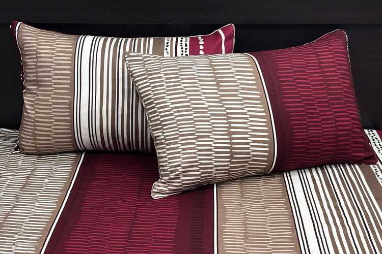 brown line line bedsheet