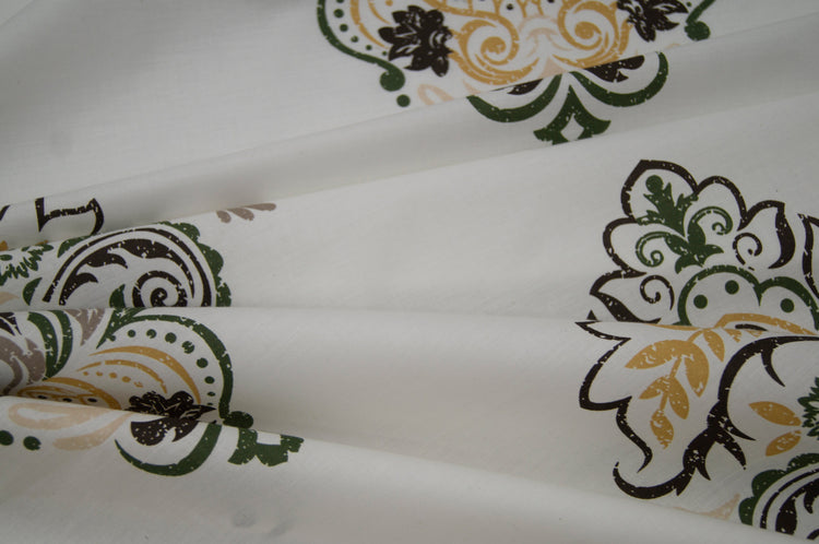 Turkish Print Custom Bed Sheet Set in Shades of Brown and Black