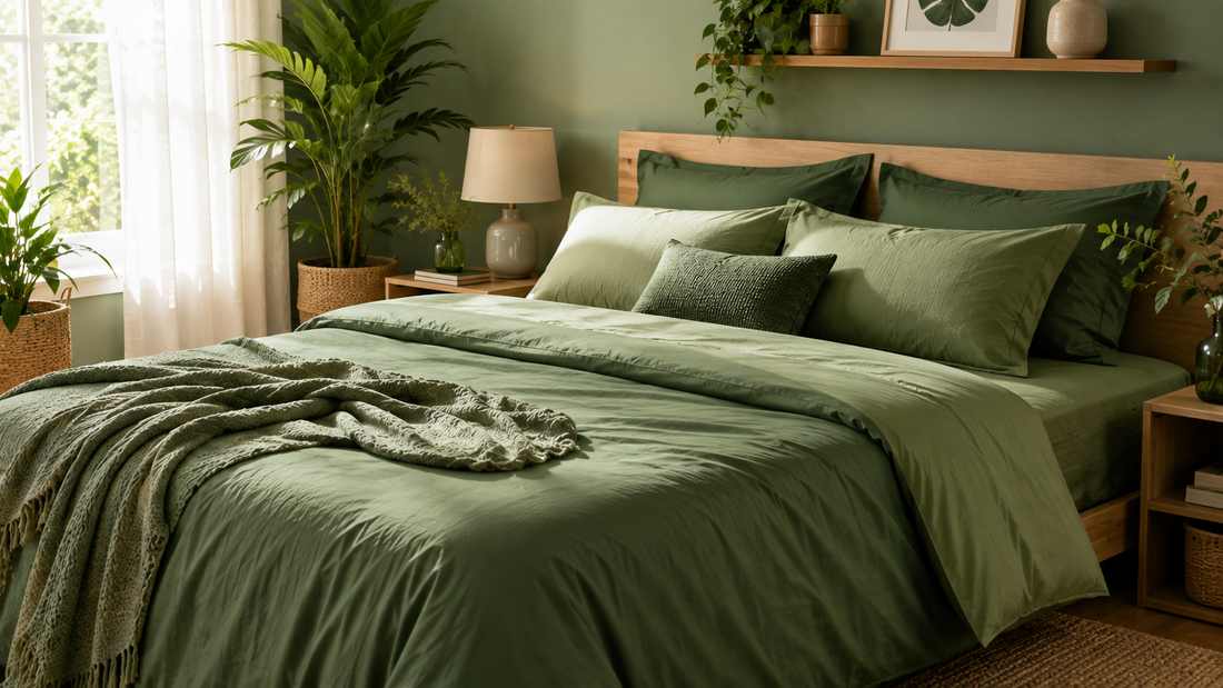 Green Colour Bedsheet