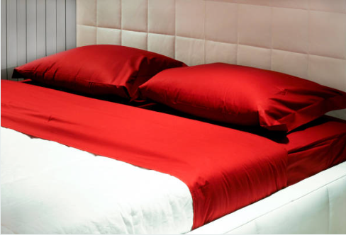 Elastic Fitted Red Bed Sheets