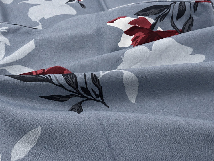 Amelia Bloom Custom Bed Sheet Set in Light Blueu