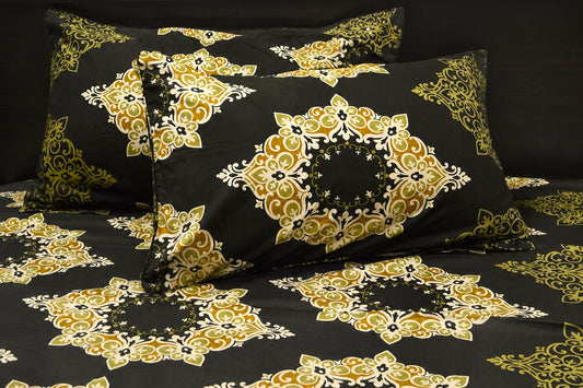 Darbaar Motifs Custom Bed Sheet Set in Green