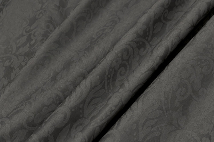 300TC Sateen Self Weave Royale Damask Custom Bed Sheet Set - Dark Grey