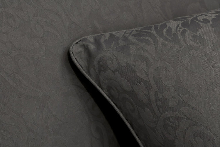300TC Sateen Self Weave Royale Damask Custom Bed Sheet Set - Dark Grey