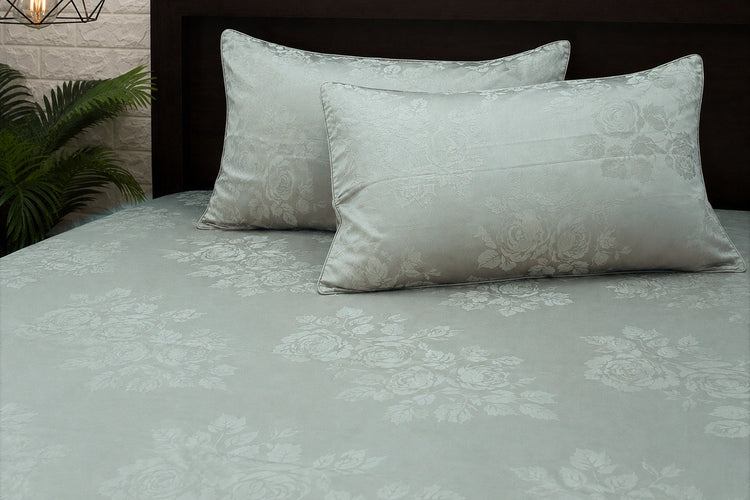 300TC Timeless Rose Custom Bed Sheet Set - Grey
