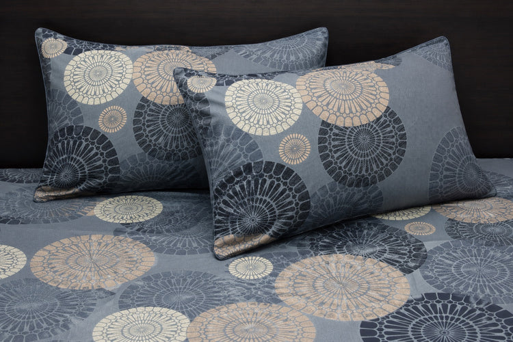 Mandala Medley Custom Bed Sheet Set in Blue