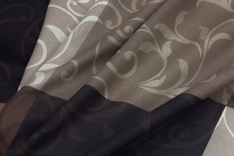 Botanical Blocks Custom Bed Sheet Set in Shades of Brown