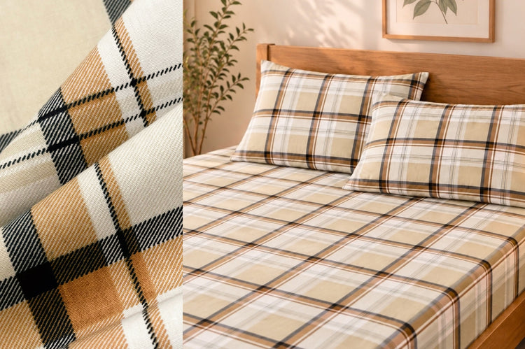 Mason Plaid Bed Sheet Set in Yellow