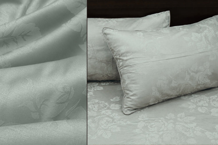300TC Timeless Rose Custom Bed Sheet Set - Grey