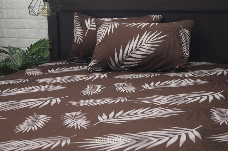 Tropical Midnight Custom Bed Sheet Set in Brown