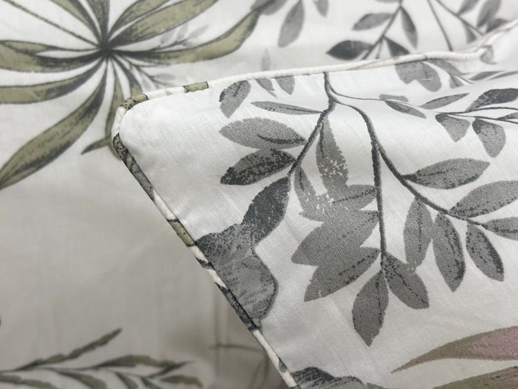 Bloom Botanical Custom Bed Sheet Set in Shades of White