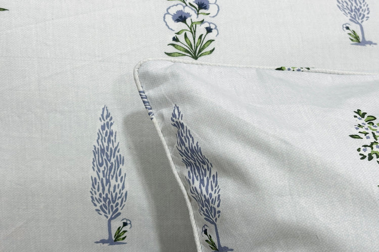Cypress Grove Bed Sheet Set in Shades of Sky Blue