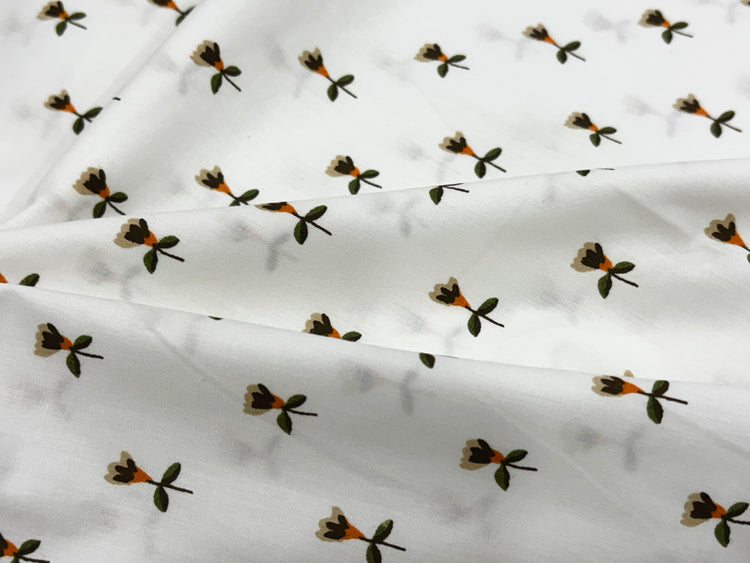 Little Buds Bed Sheet Set in White and Beige