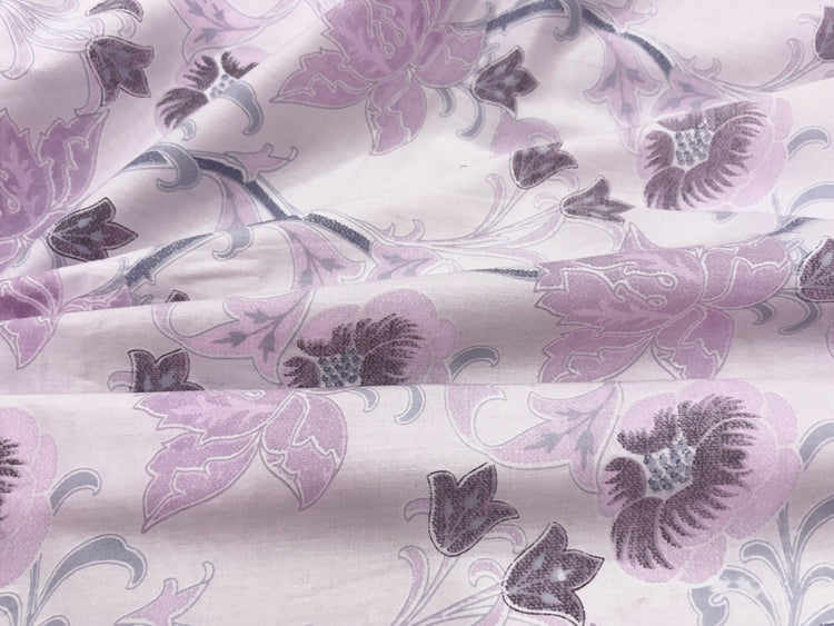 Jamal Floral Bed Sheet Set in Purple Lavender