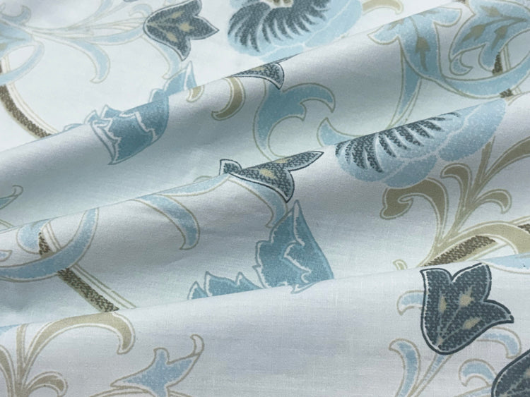 Jamal Floral Bed Sheet Set in Aqua blue