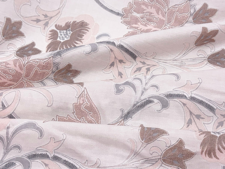 Jamal Floral Bed Sheet Set in Peach