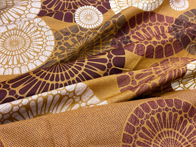 Mandala Medley Custom Bed Sheet Set in Mustard