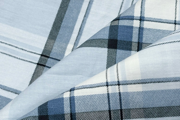Mason Plaid Bed Sheet Set in Blue