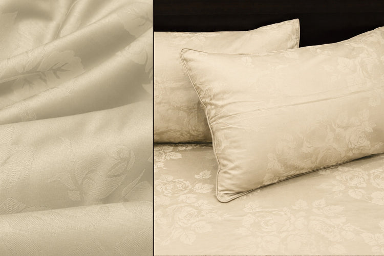 300TC Timeless Rose Custom Bed Sheet Set - Ivory