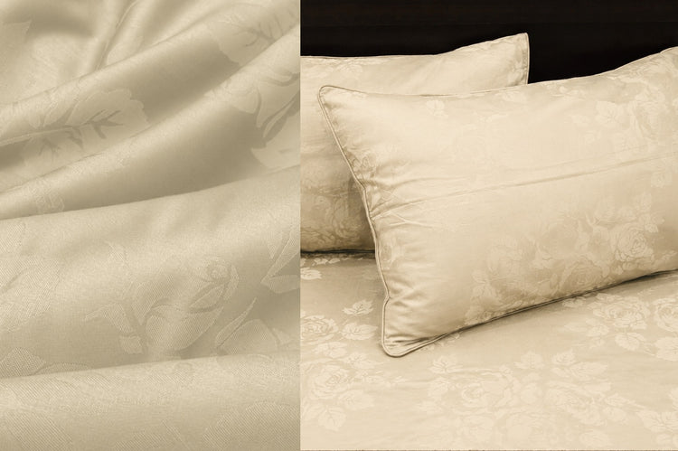 300TC Timeless Rose Custom Bed Sheet Set - Ivory