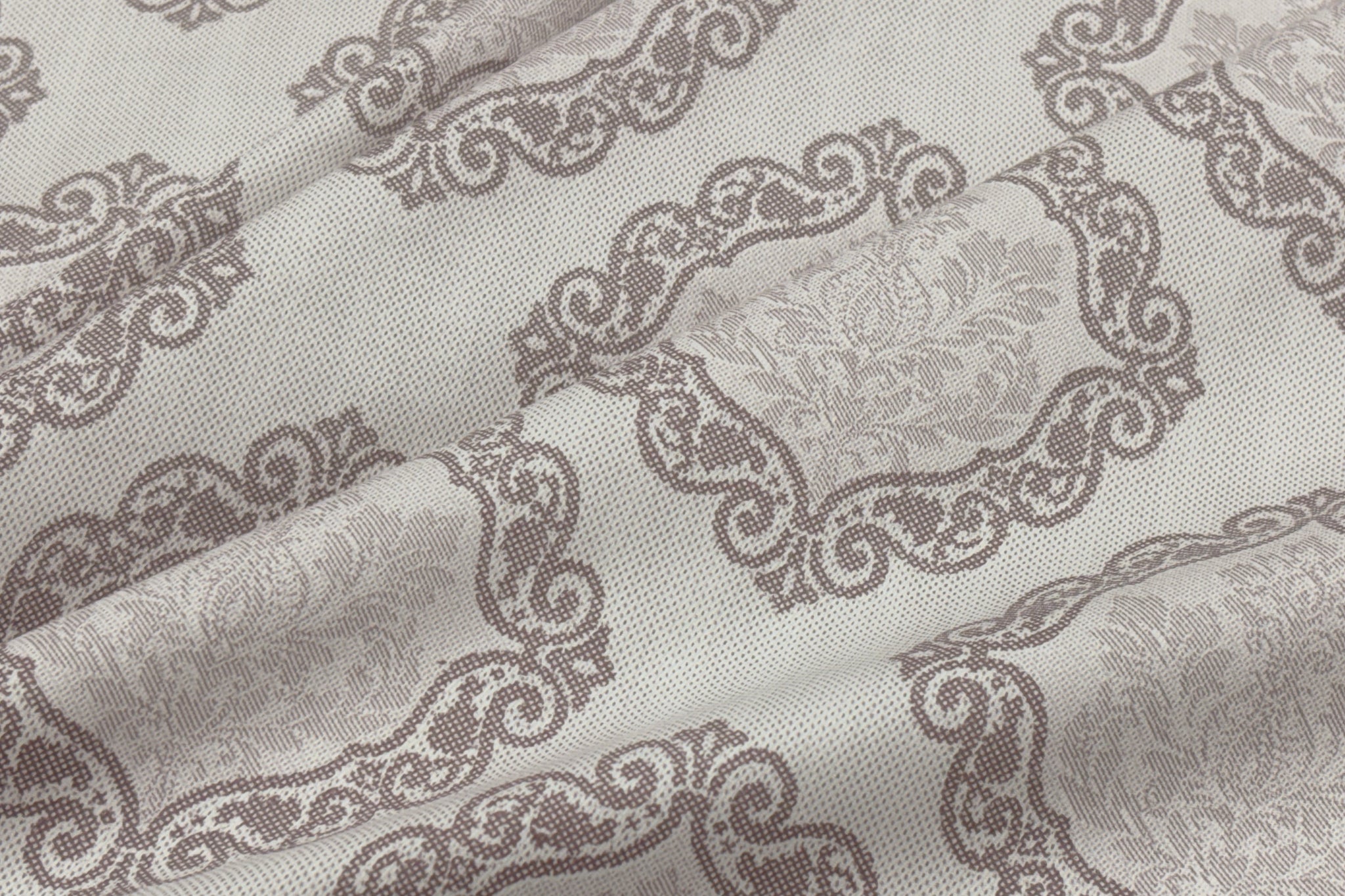 400TC Medallion Print Custom Bed Sheet Set in Shades of Grey and Pink